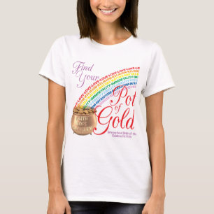 Regnbågeflickor finner din kruka av guld t shirt