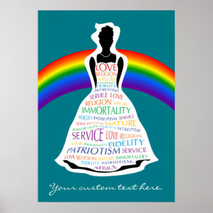 Regnbågeflickor, Masonic beställnings- gåva för Poster