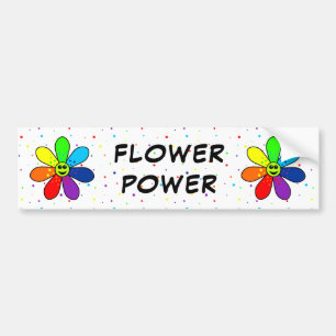 Regnbågeflower powerbildekal bildekal