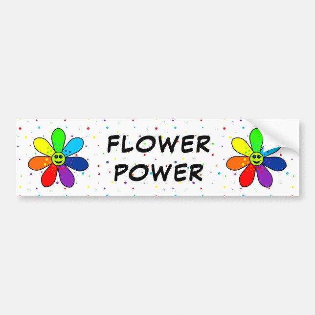 Regnbågeflower powerbildekal bildekal (Framsidan)