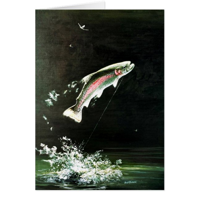 Regnbågeforell Hälsningskort (Framsidan)