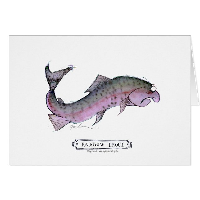 Regnbågeforellfisk, tony fernandes hälsningskort (Framsidan Horizontal)