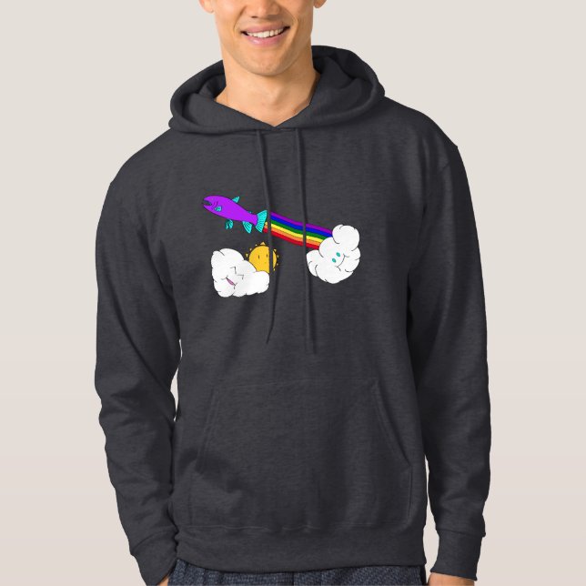RegnbågeforellHoodie Munkjacka (Framsida)