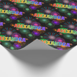 Regnbågeförnamn "ALEXANDRA", + Fyrverkerier Presentpapper