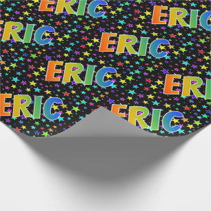 Regnbågeförnamn "ERIC", + Stjärnor Presentpapper