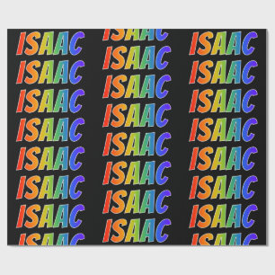 Regnbågeförnamn "ISAAC"; Roligt & färgrikt Presentpapper