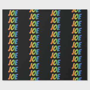 Regnbågeförnamn "JOE"; Roligt & färgrikt Presentpapper