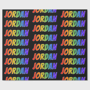 Regnbågeförnamn "JORDANIEN"; Roligt & färgrikt Presentpapper