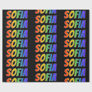 Regnbågeförnamn "SOFIA"; Roligt & färgrikt Presentpapper