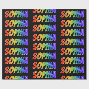 Regnbågeförnamn "SOPHIA"; Roligt & färgrikt Presentpapper