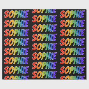 Regnbågeförnamn "SOPHIE"; Roligt & färgrikt Presentpapper