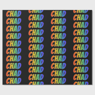 Regnbågeförnamn "TCHAD"; Roligt & färgrikt Presentpapper