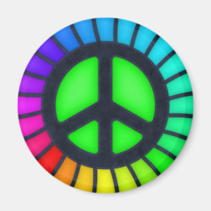 Regnbågefredstecken Magnet