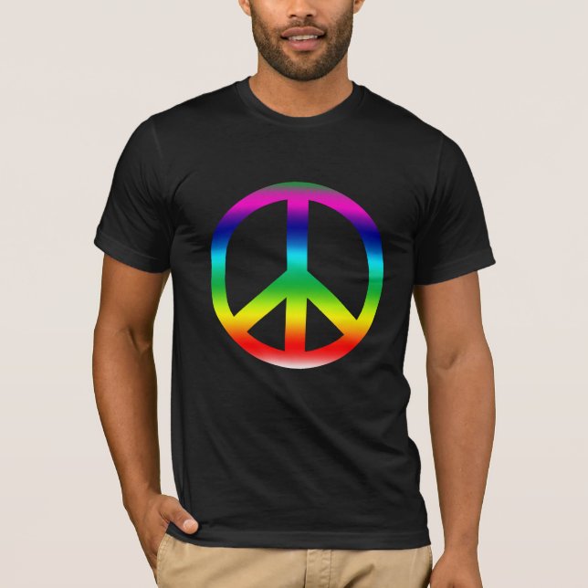 Regnbågefredsteckenprodukter Tee Shirt (Framsida)