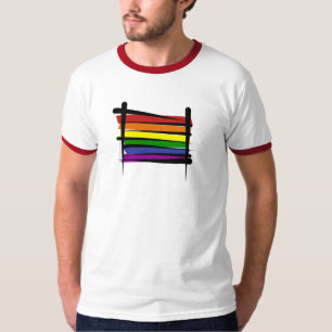 Regnbågegay pride borstar flagga tee shirt