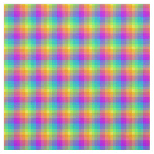 RegnbågeGingham Tyg