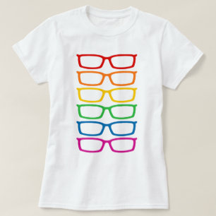 Regnbågeglasögon T-shirt