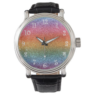 Regnbågeglitter Armbandsur