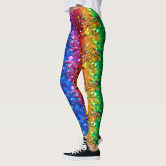Regnbågeglitter Leggings