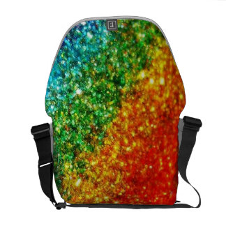 Regnbågeglittermessenger bag kurir väska
