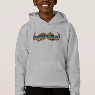 Regnbågeglittermustasch Tee