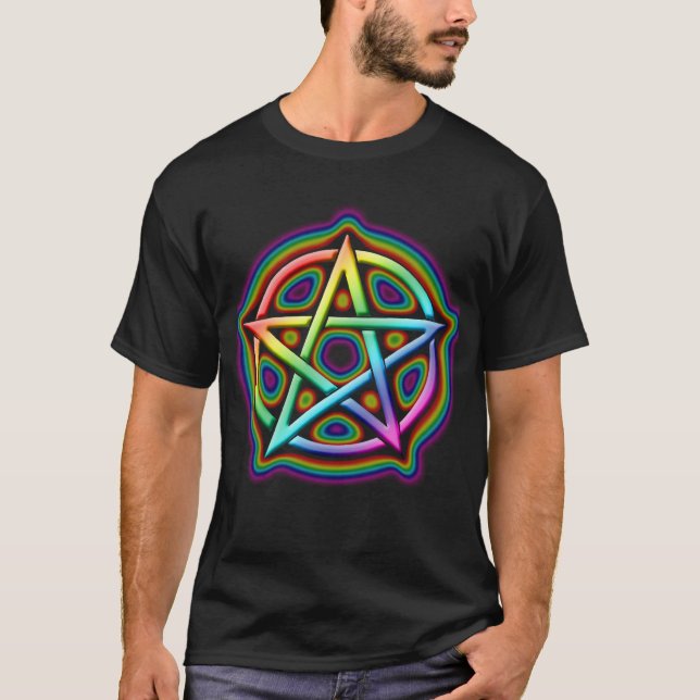 RegnbågeglödPentacle Tee (Framsida)