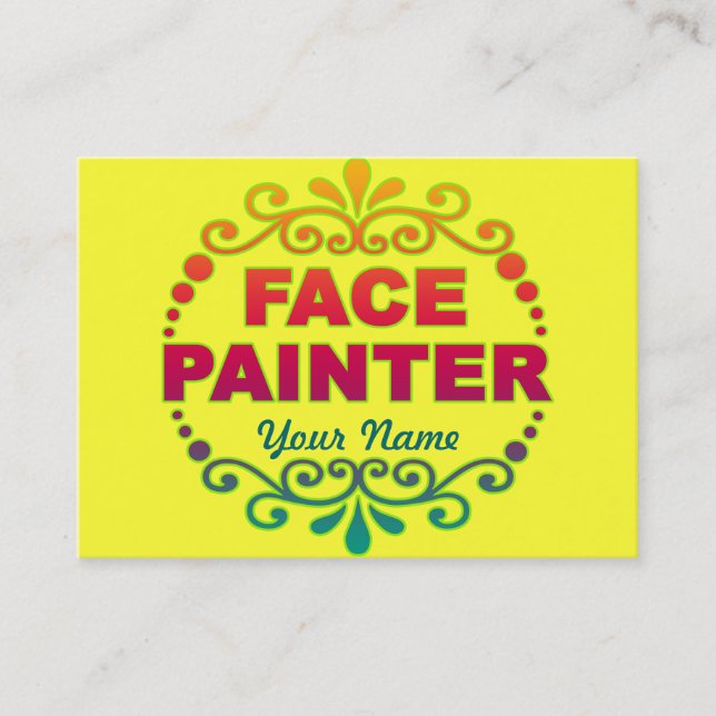 Regnbågegult Visitkort (Framsida)