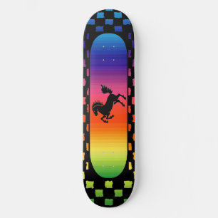 RegnbågehästSkateboard Mini Skateboard Bräda 18,5 Cm