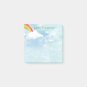 Regnbågehimmel tillfogar känd 3x3 post-it block