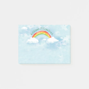 Regnbågehimmel tillfogar känd 4x3 post-it block