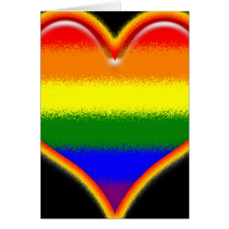 Regnbågehjärta Hälsningskort