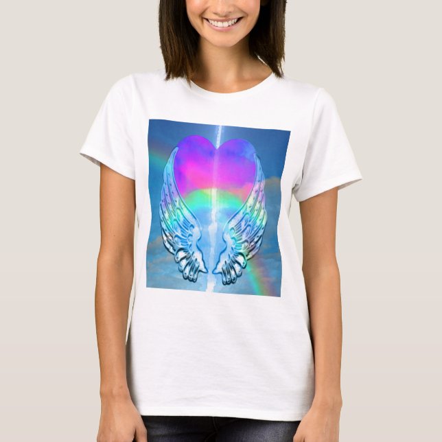 Regnbågehjärta T-shirt (Framsida)