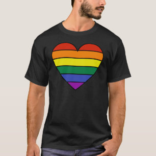 Regnbågehjärta T Shirt