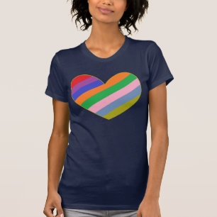 Regnbågehjärta T Shirt