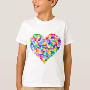Regnbågehjärtakonfettiar T Shirt