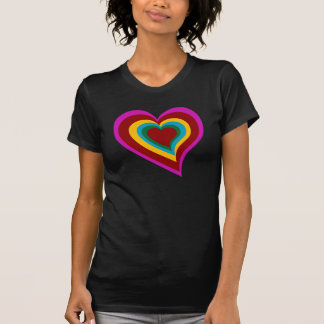 Regnbågehjärtakvinna skjorta tee shirt