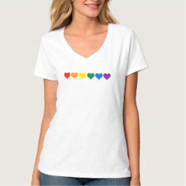 Regnbågehjärtapride - officiella pridefärger t shirt
