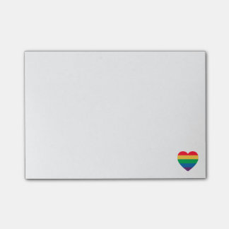 Regnbågehjärtapride Post-it Block