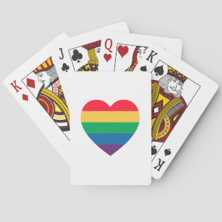 Regnbågehjärtapride som leker kort spel kort