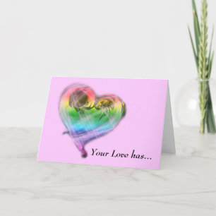 Regnbågehjärtavalentin kort för dag (LGBTQ)