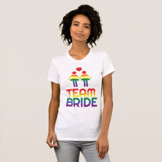 RegnbågehomoäktenskapT-tröja för kvinnalagbrud Tee Shirt