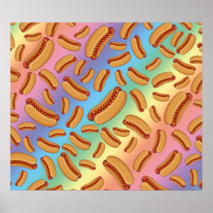 Regnbågehotdogs Poster