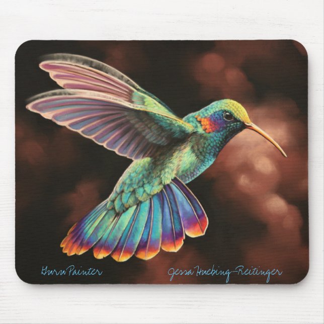 RegnbågeHummingbird Mousepad Musmatta (Framsidan)