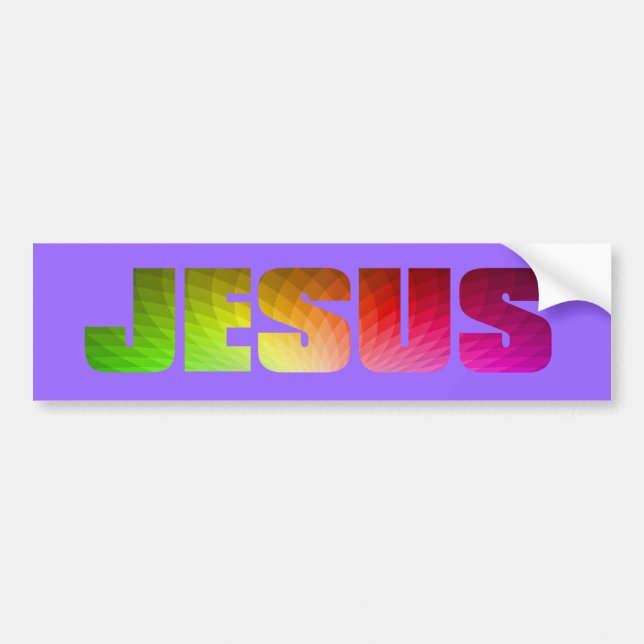 RegnbågeJesus bildekal (Framsidan)