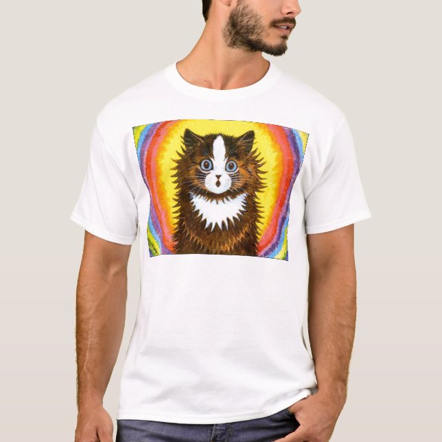 Regnbågekatt T Shirt (Framsida)