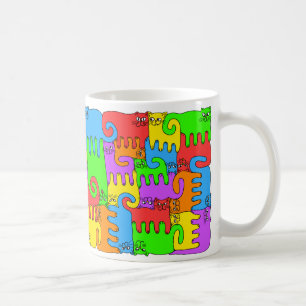 Regnbågekatter Kaffemugg