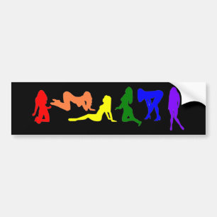 Regnbågekvinnagay pride bildekal