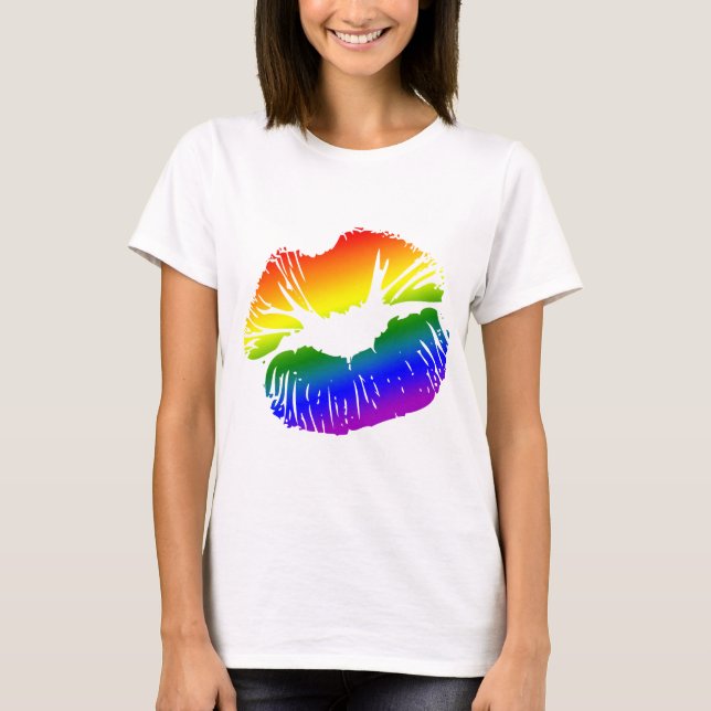 Regnbågeläppar 1 tee shirt (Framsida)