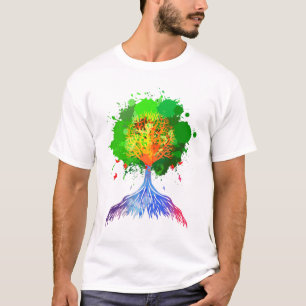 Regnbågelivets träd t-shirt