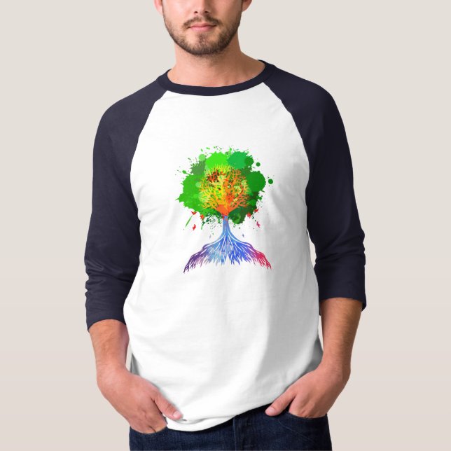 Regnbågelivets träd tee shirt (Framsida)